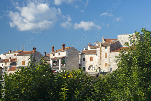 View of several houses in the city of Bale, Istria, Croatia © Jakub.it