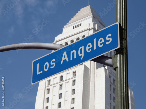 Los Angeles City Hall and Sign