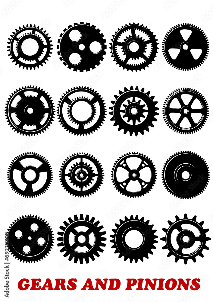 Gears and pinions set Gears and pinions set