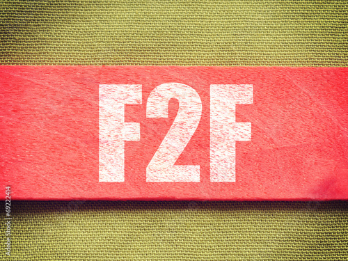 F2F - Face To Face. photo