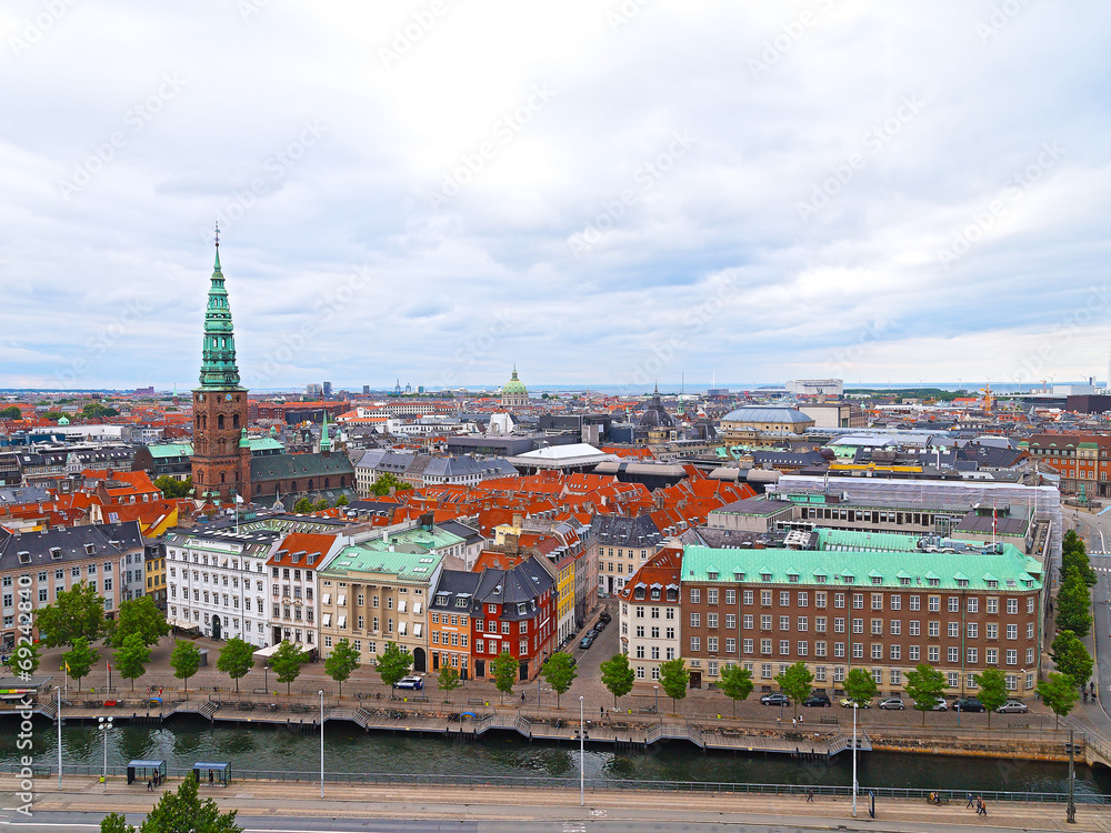 Roof tops of Copenhagen, Denmark