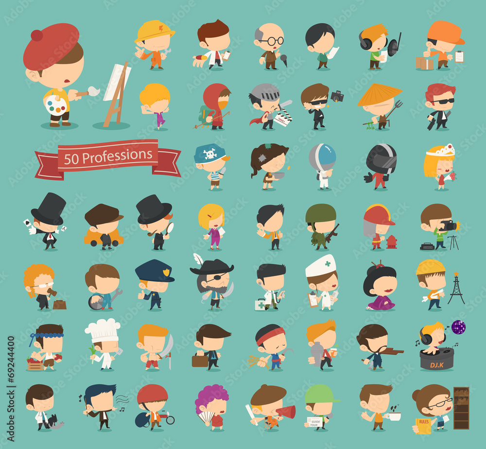 Set of 50 professions Set of 50 professions