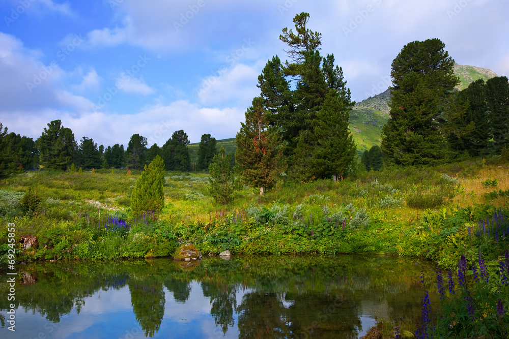 Fototapeta premium Ayryk lakes in Altai mountains