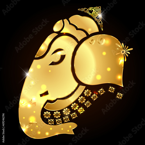 Indian god ganesha, Ganesh idol- vector eps10