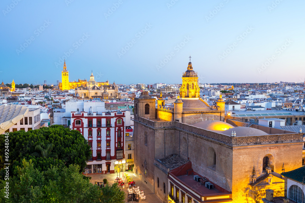 Fototapeta premium Seville Cathedral and cityscape Spain