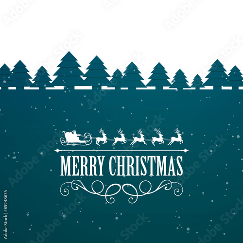 Vector Illustration of a Christmas Greeting Card
