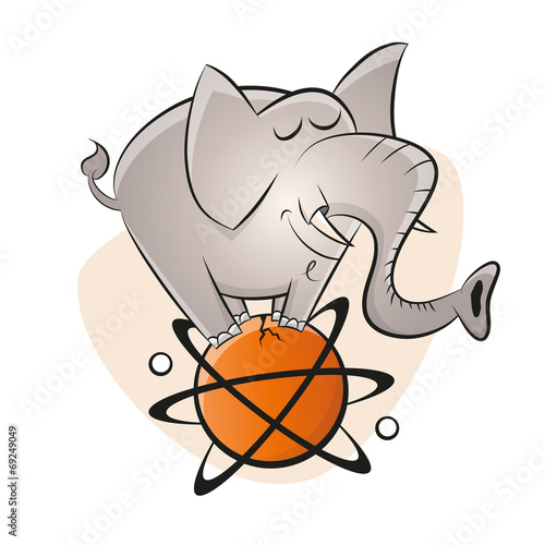 elefant zirkus atom ball kernspaltung