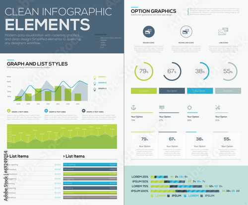 User inteface vector elements to infographics and visualize data