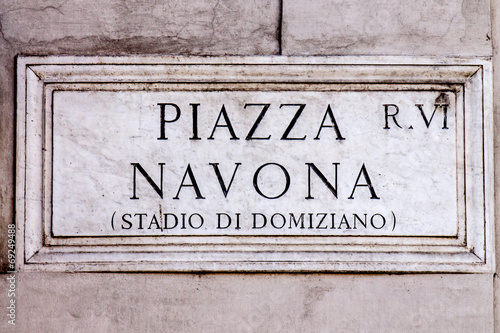 Sign of Piazza Navona