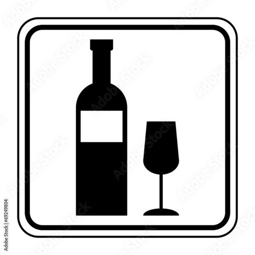 Logo bouteille. Vin.