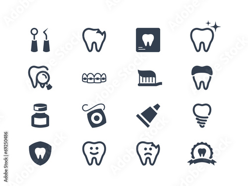 Fototapeta Naklejka Na Ścianę i Meble -  Dental icons