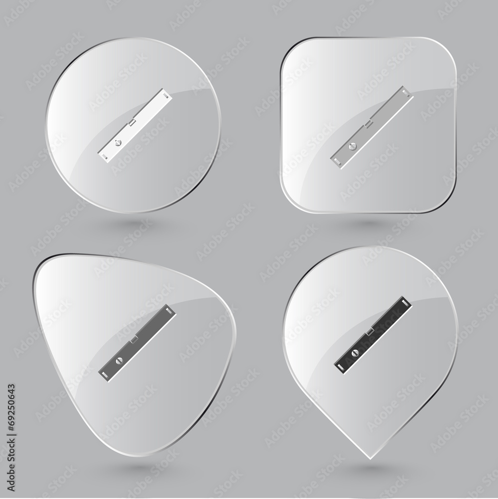 Spirit level. Glass buttons. Vector illustration. Spirit level. Glass buttons. Vector illustration.