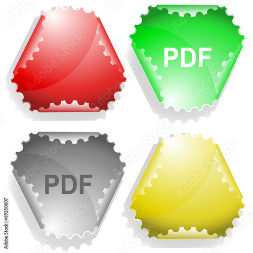 Pdf. Vector sticker. photo