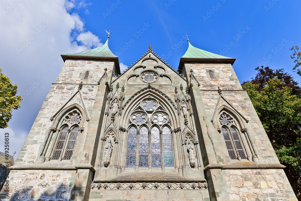 East facade of Stavanger Cathedral  (XIII c.). Norway