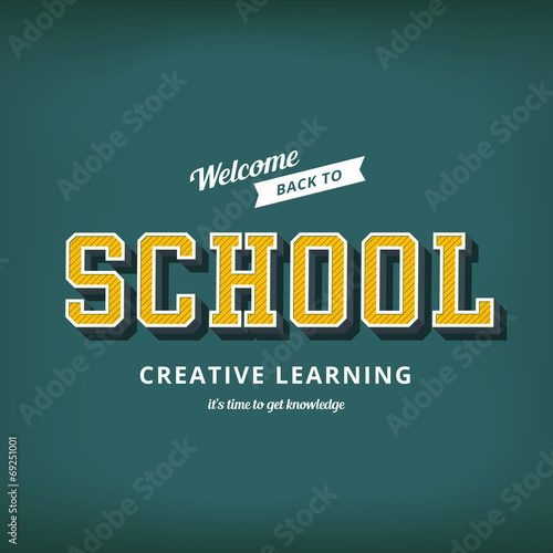 Back to school sale typography poster vector design Retro © sellingpix