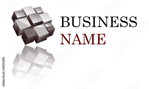 Logo cubique brun
