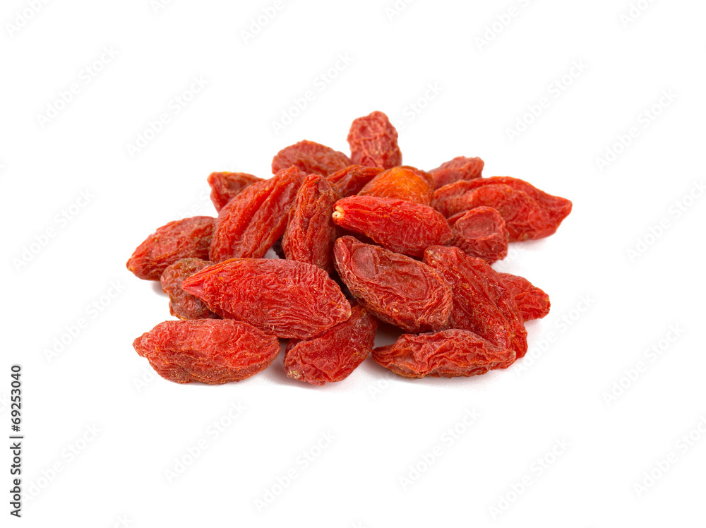 dried goji berries isolated on white dried goji berries isolated on white