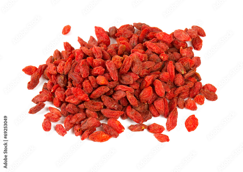 dried goji berries isolated on white dried goji berries isolated on white