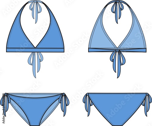 Vector illustration of women's bikini