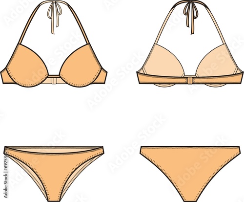 Vector illustration of women's bikini