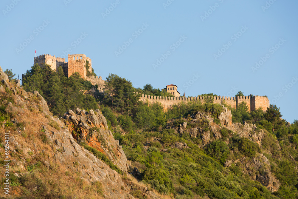 The castle in Alanya. Turkey