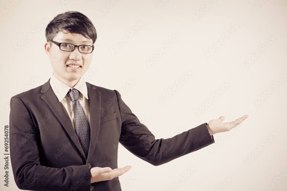 Successful young business man of Asian, full length portrait iso Successful young business man of Asian, full length portrait iso