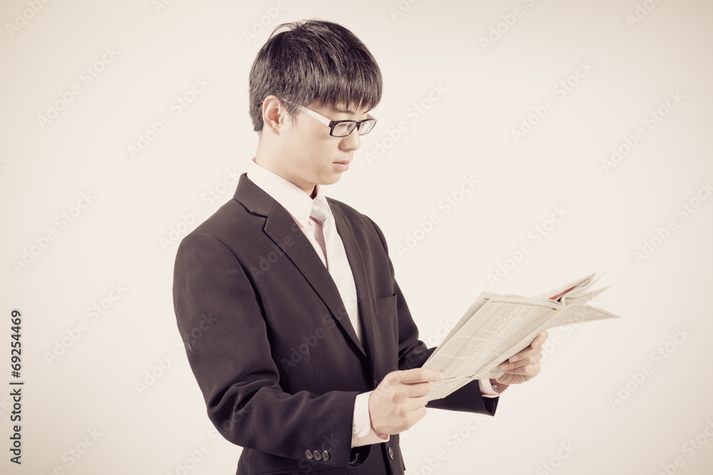 Successful young business man of Asian, full length portrait iso Successful young business man of Asian, full length portrait iso