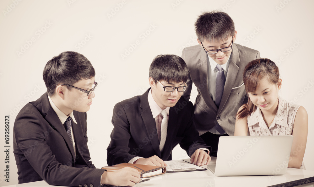 Successful business meeting with a group of people. Isolated on Successful business meeting with a group of people. Isolated on
