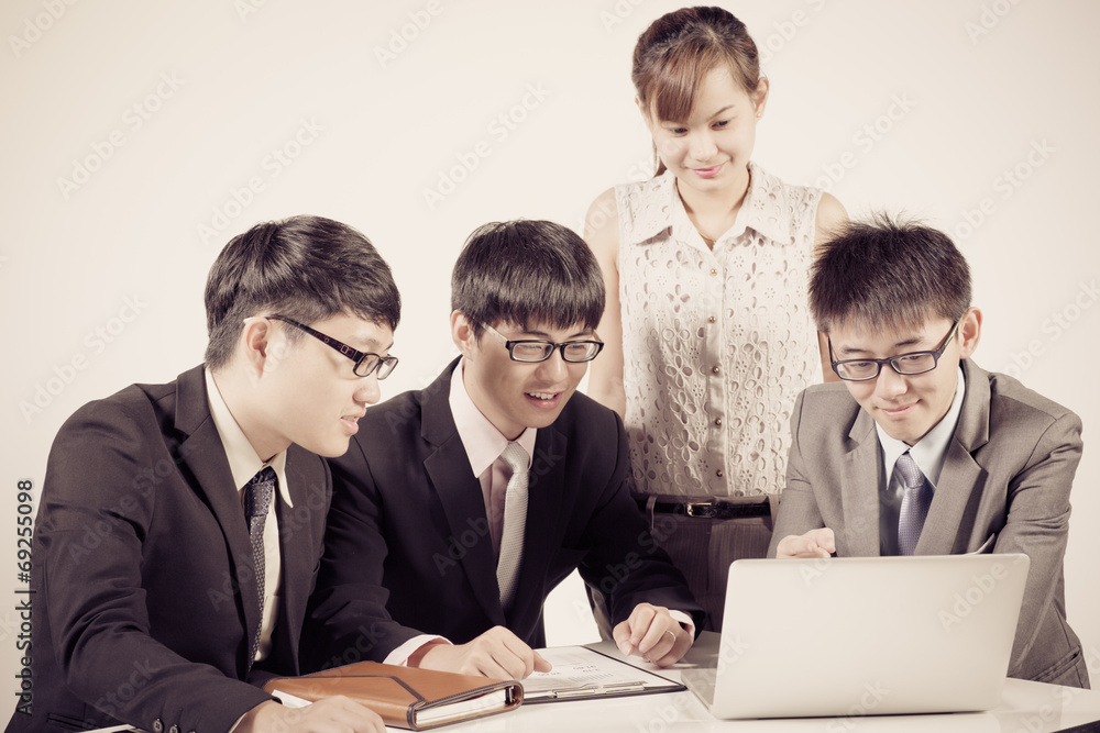 Successful business meeting with a group of people. Isolated on Successful business meeting with a group of people. Isolated on