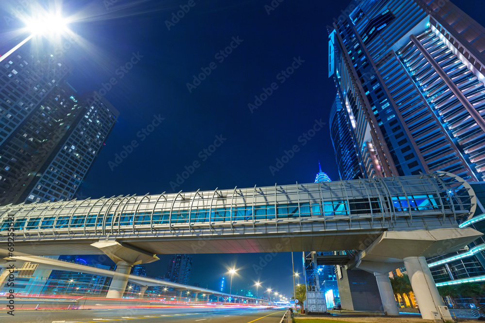 Naklejka premium Metro station in Dubai Internet City, UAE.