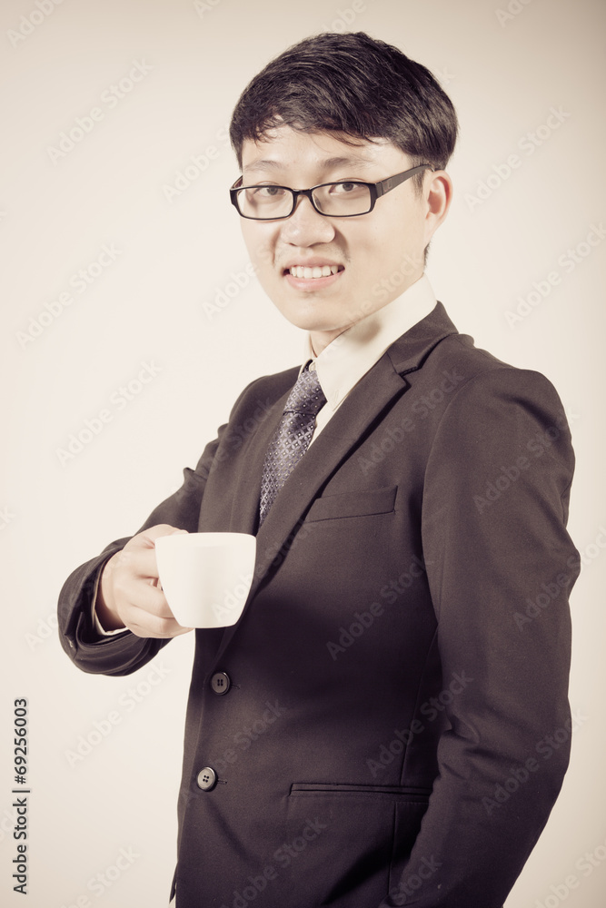 Successful young business man of Asian, full length portrait iso Successful young business man of Asian, full length portrait iso