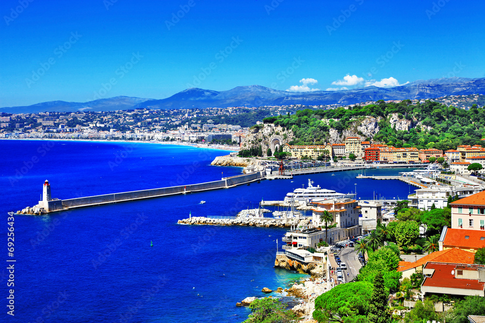 scenic coast of Nice, french riviera