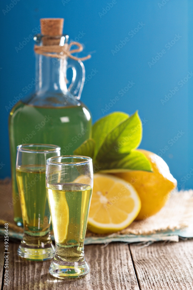 Limoncello in small shots Limoncello in small shots