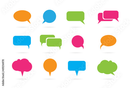 Vector speech bubble icons