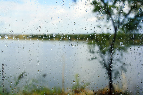 Glass raindrops