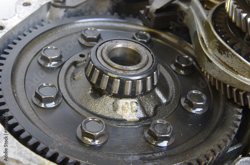 Wallpaper Mural vehicle metal gear set on white background Torontodigital.ca