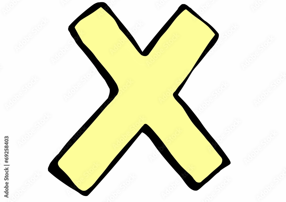 Obraz premium doodle letter X