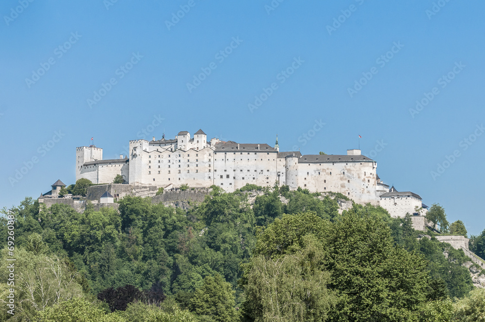 Hohensalzburg Castle (Festung Hohensalzburg) at Salzburg, Austri