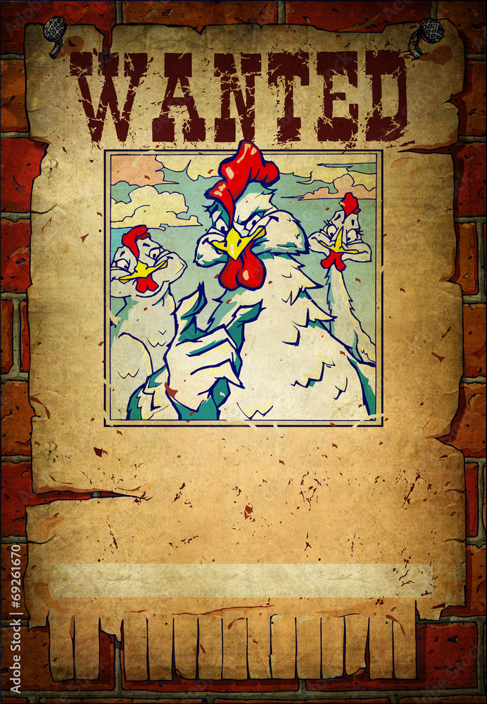 Obraz premium Attention is wanted ! Chicken gang. The ringleader and assistant