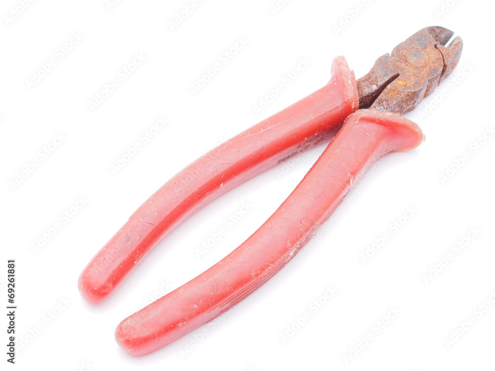 pliers on white background pliers on white background
