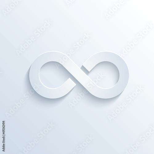 Infinity sign with shadow