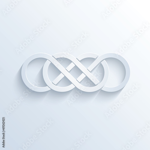Double infinity sign with shadow