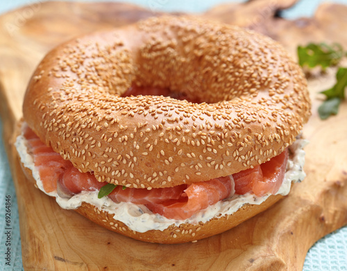 Foto bagel and lox