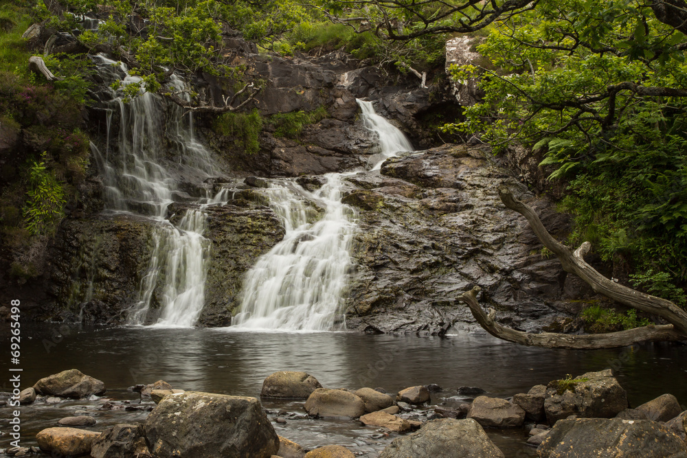 Obraz premium Waterfall in a Celtic Rainforest