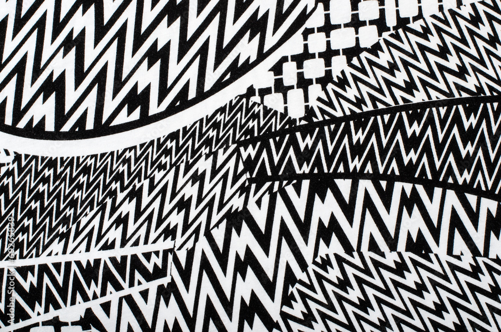 Asymmetric lines pattern. Black and white print as background. Asymmetric lines pattern. Black and white print as background.