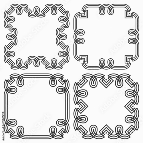 Decorative frame and ornaments