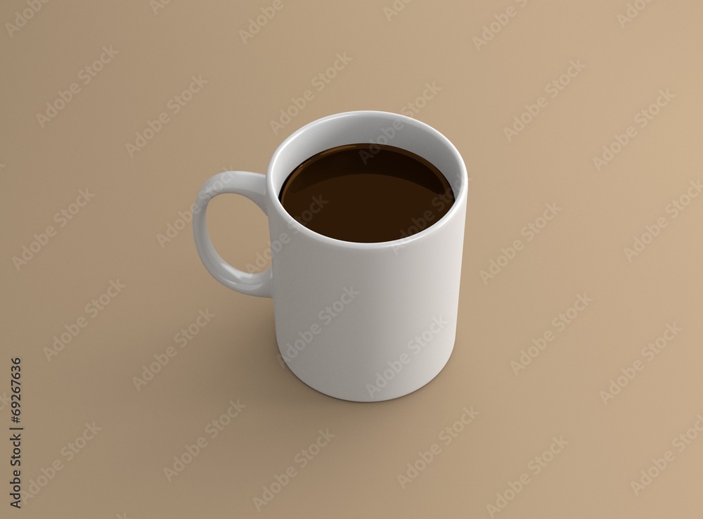 Fototapeta premium Tasse Kaffee weiß