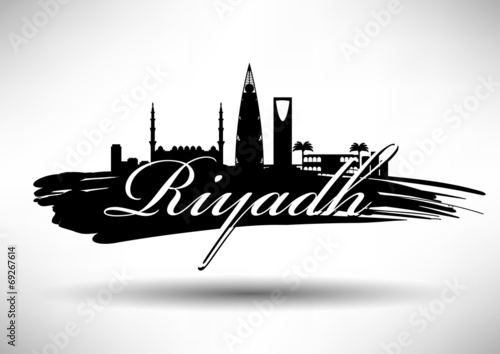 City of Riyadh Typographic Skyline Design