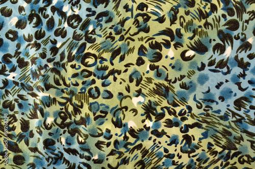 Blue and green leopard pattern. Animal print as background.