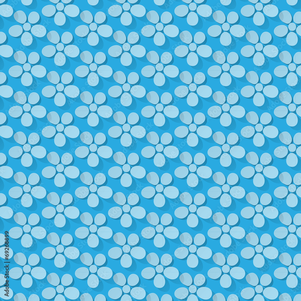 Blumen Muster Hintergrund hellblau